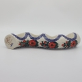 Unique hand-painted Bolesławiec candle holder A750, perfect for home decoration.