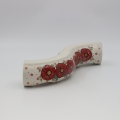 Ceramic Bolesławiec candle holder A750 D101 with classic traditional patterns.