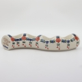 Ceramic Bolesławiec candle holder A750 D10 with classic traditional patterns.