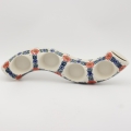 Ceramic Bolesławiec candle holder A750 D10 with classic traditional patterns.