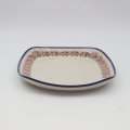 Duży ceramiczny półmisek ROGAŚ A173, ręcznie malowany, idealny do serwowania mięs, wędlin i przekąsek.