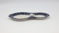 Hand-painted ceramic breakfast tray from Bolesławiec pottery.