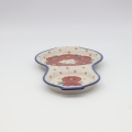 Hand-painted ceramic breakfast tray from Bolesławiec pottery.