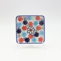 Hand-painted square sushi plate from Bolesławiec pottery.