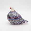 Bolesławiec ceramic pigeon figurine – handmade and hand-painted, combining traditional Polish craftsmanship with timeless charm.