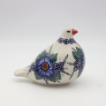 Bolesławiec ceramic pigeon – handmade, hand-painted, durable.