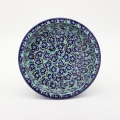 Round ceramic baking dish from Boleslawiec, authentic Polish pottery, hand painted stoneware cookware, handmade artisan ceramic dish for oven, microwave and dishwasher.