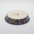 Round ceramic baking dish from Boleslawiec, authentic Polish pottery, hand painted stoneware cookware, handmade artisan ceramic dish for oven, microwave and dishwasher.