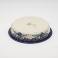 Round ceramic baking dish from Boleslawiec, authentic Polish pottery, hand painted stoneware cookware, handmade artisan ceramic dish for oven, microwave and dishwasher.