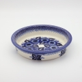 Round ceramic baking dish from Boleslawiec, authentic Polish pottery, hand painted stoneware cookware, handmade artisan ceramic dish for oven, microwave and dishwasher.