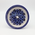 Okrągłe ceramiczne naczynie do zapiekania z Bolesławca, ręcznie zdobiona ceramika bolesławiecka, polskie rękodzieło artystyczne do piekarnika, mikrofalówki i zmywarki.