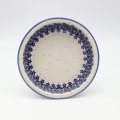 Okrągłe ceramiczne naczynie do zapiekania z Bolesławca, ręcznie zdobiona ceramika bolesławiecka, polskie rękodzieło artystyczne do piekarnika, mikrofalówki i zmywarki.
