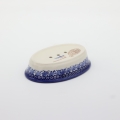 Elegant and durable large soap dish made from authentic Bolesławiec pottery. Hand-painted with traditional Polish patterns, perfect for bathroom decor or as a unique gift.