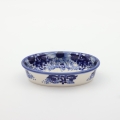 Elegant and durable large soap dish made from authentic Bolesławiec pottery. Hand-painted with traditional Polish patterns, perfect for bathroom decor or as a unique gift.