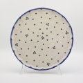 Boleslawiec ceramic platter FALA 32.5 cm, large hand-painted Polish pottery plate.