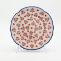 Elegant dessert plate with decorative relief, diameter 21.5 cm.