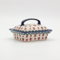 Its sturdy construction makes the butter dish durable and easy to clean. The lid protects the butter from drying out and from contaminants, while its classic or modern design fits perfectly into a variety of table settings.