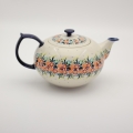 Bolesławiec ceramic teapot – hand-decorated Polish pottery with traditional cobalt patterns. A stylish and durable teapot perfect for serving tea and showcasing authentic Polish ceramic craftsmanship.