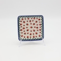 Square sushi plate/tray – Bolesławiec ceramic, hand-decorated with traditional patterns. Elegant and durable pottery perfect for serving sushi, appetizers, and snacks.