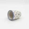 Hand-painted BEL mug made from traditional Bolesławiec pottery. A stylish mug perfect for coffee, tea, and everyday use.