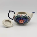 Hand-painted Alladyn teapot 2L made from traditional Bolesławiec pottery. A stylish and functional teapot perfect for brewing tea and serving hot beverages.