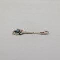 Boleslawiec Pottery dessert spoon hand-painted ceramic spoon for coffee and desserts.