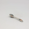 Boleslawiec Pottery dessert spoon hand-painted ceramic spoon for coffee and desserts.