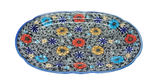 Oval platter with relief (A262 D66)