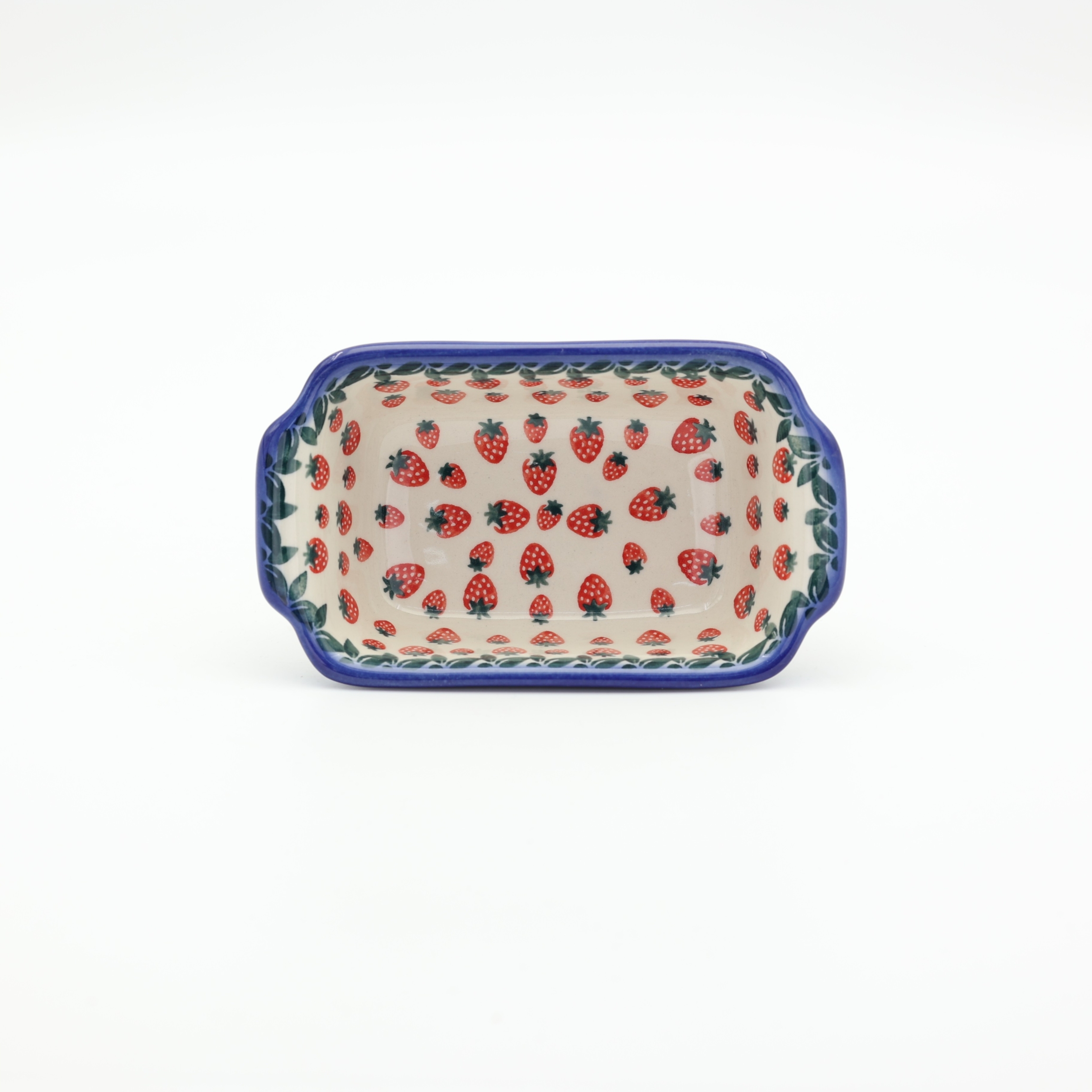 Forma ceramiczna z uszami do pieczenia chleba I A180 D139 – ręcznie malowana ceramika bolesławiecka, idealna do pieczenia chleba i ciast, trwała i ozdobna.