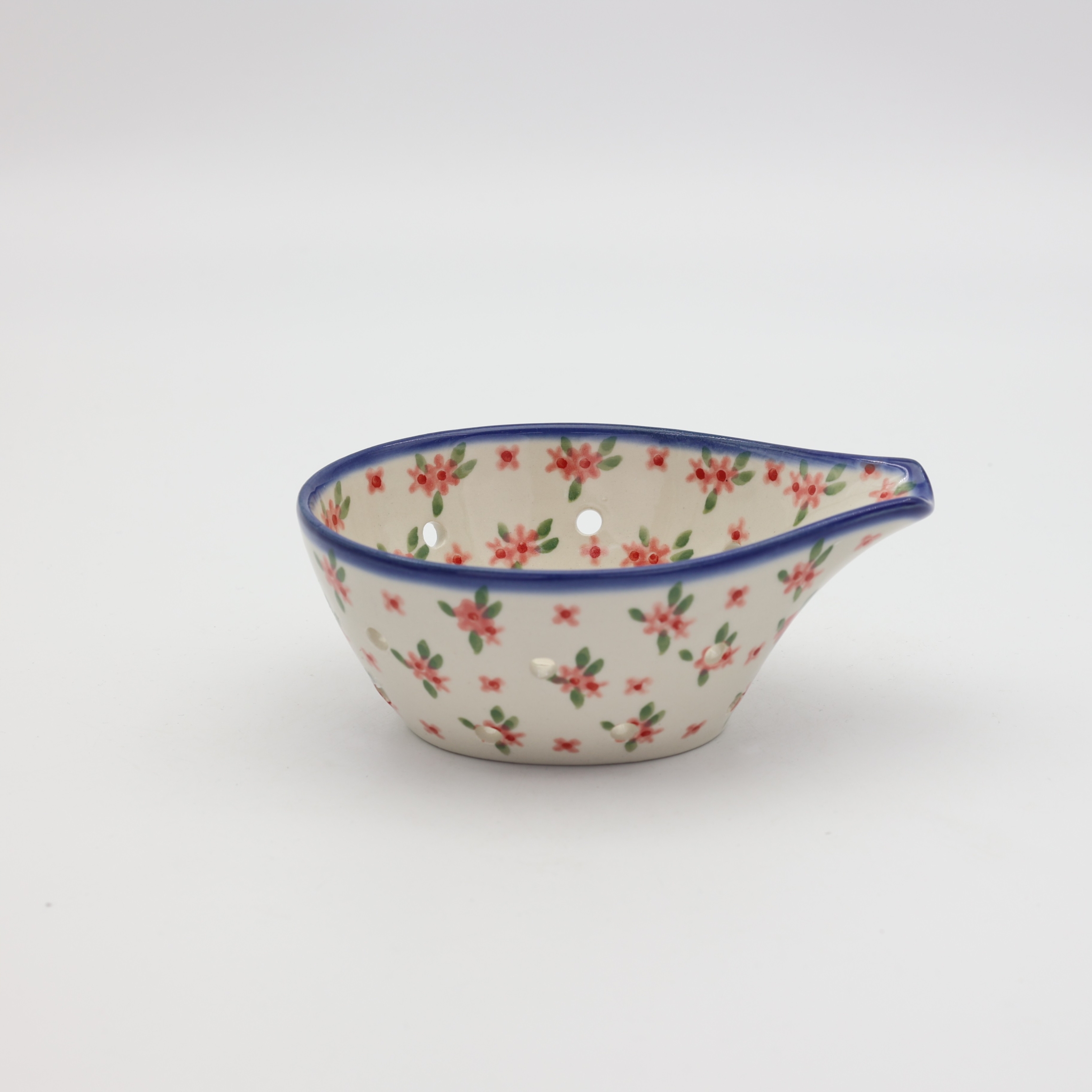Durszlak / cedzak ceramiczny A506 D141 – ręcznie malowana ceramika bolesławiecka, praktyczny i dekoracyjny do odcedzania makaronu, warzyw i owoców.